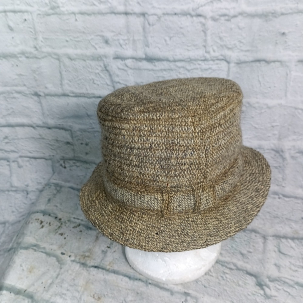 Millars Clifden Connemara Ireland Tweed Wool Hat Milano Brown Mens Size 7 1/4